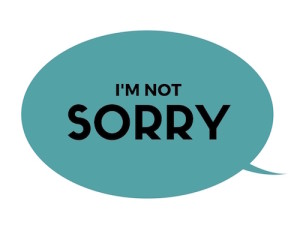 i'm not sorry conversation bubble