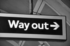 way out sign
